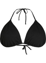 Trekants bikini bh med crepe struktur , Black