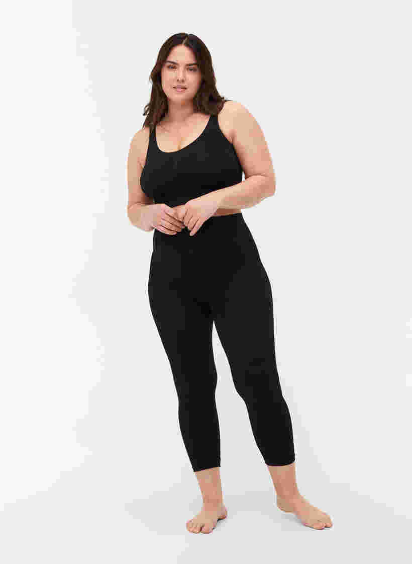 Seamless 3/4 leggings, Black, Model