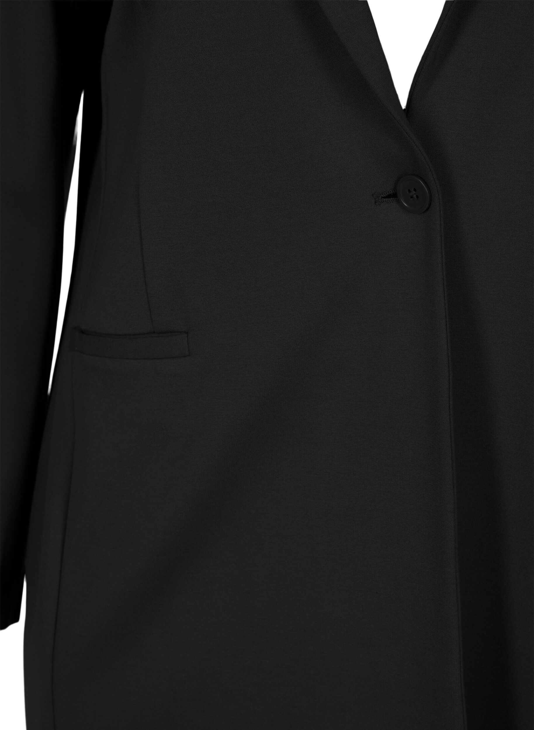 Zizzi Lang blazer, Black, Packshot image number 3