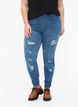 Jeggings med slid, Blue denim, Model image number 2