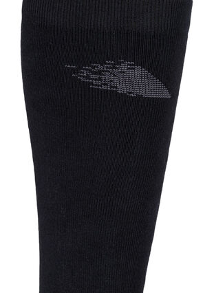 Skistrømper i bomuld, Black/Medium Grey, Packshot image number 2