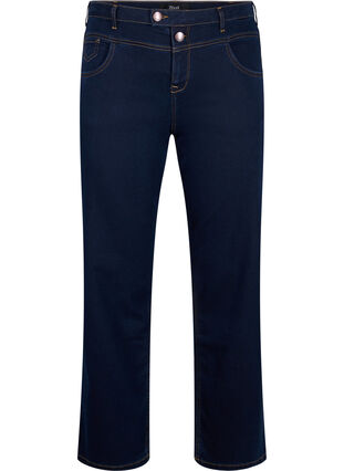 Regular fit Gemma jeans med høj talje, Blue denim, Packshot image number 0