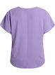 Bluse med korte &aelig;rmer og rund halsudsk&aelig;ring , Lilla, Packshot image number 1