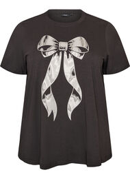 T-shirt i bomuld med frontmotiv, Gr&aring;