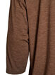 Jerseybluse med 3/4 &aelig;rmer, Brun, Packshot image number 3