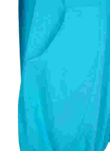 Kortærmet kjole i bomuld, Blue Atoll, Packshot image number 3