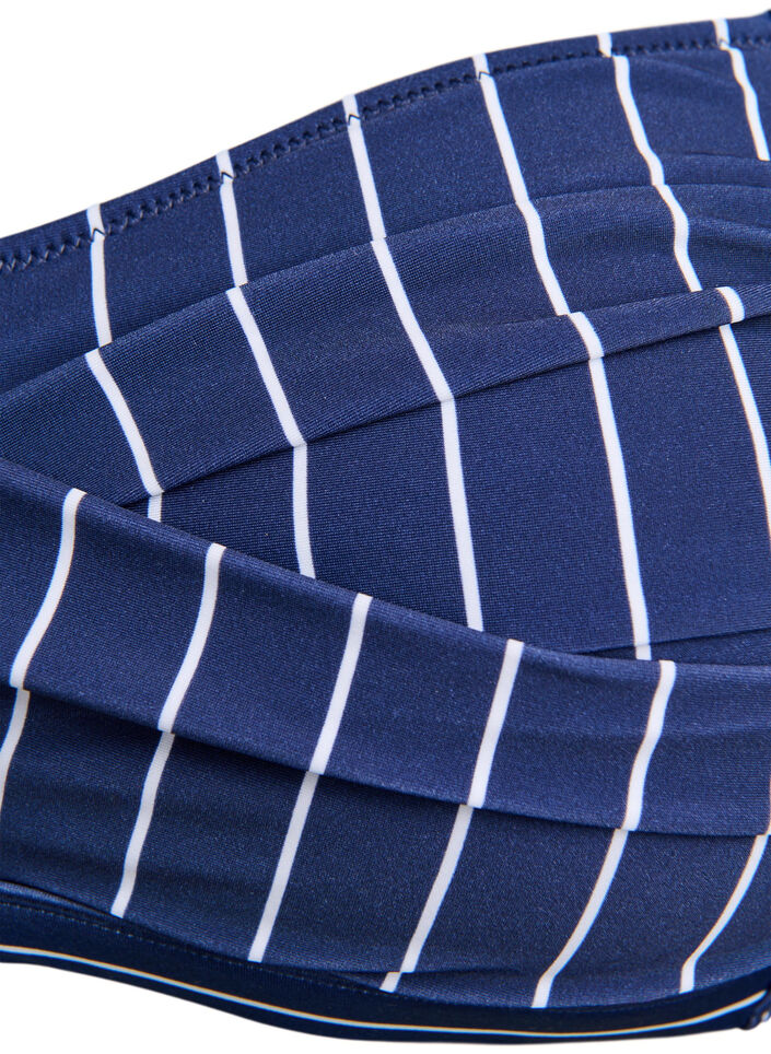 Bikini overdel med vattering og print, Bl&aring;, Packshot image number 2