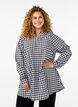 Ternet tunika med V-hals, Black/W. Gingham, Model image number 0