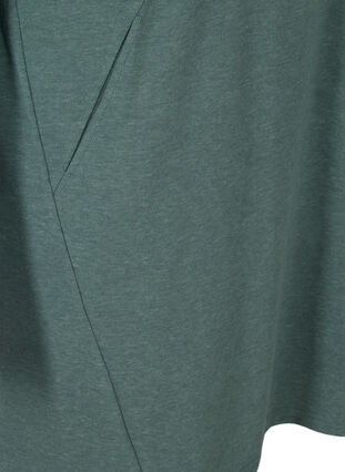 Sweatkjole med 3/4 ærmer og lommer, Balsam Green Mel, Packshot image number 3
