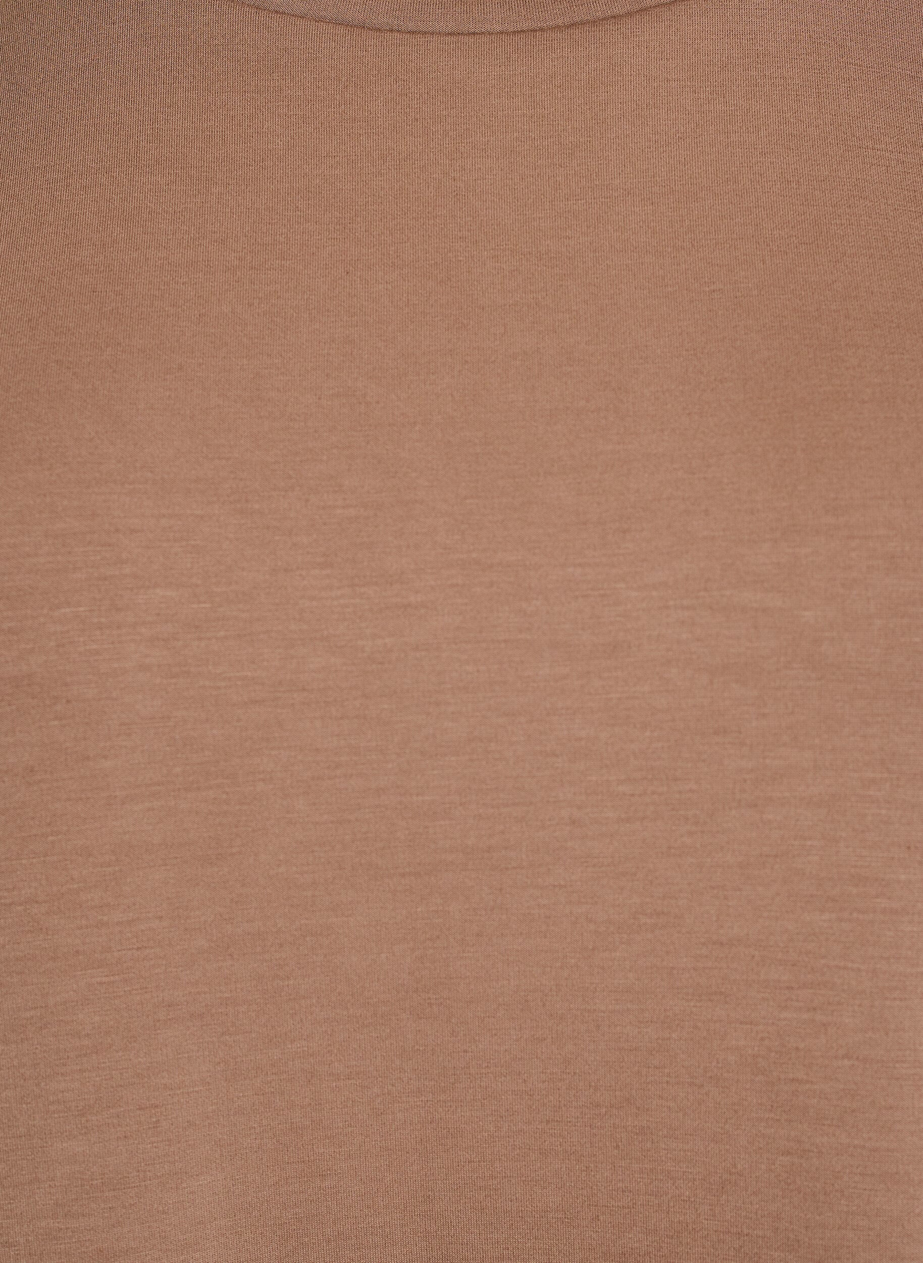 Zizzi Kort loose fit t-shirt i modalblanding, Brun, Packshot image number 2