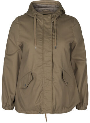 Kort jakke med hætte og lommer, Bungee Cord , Packshot image number 0