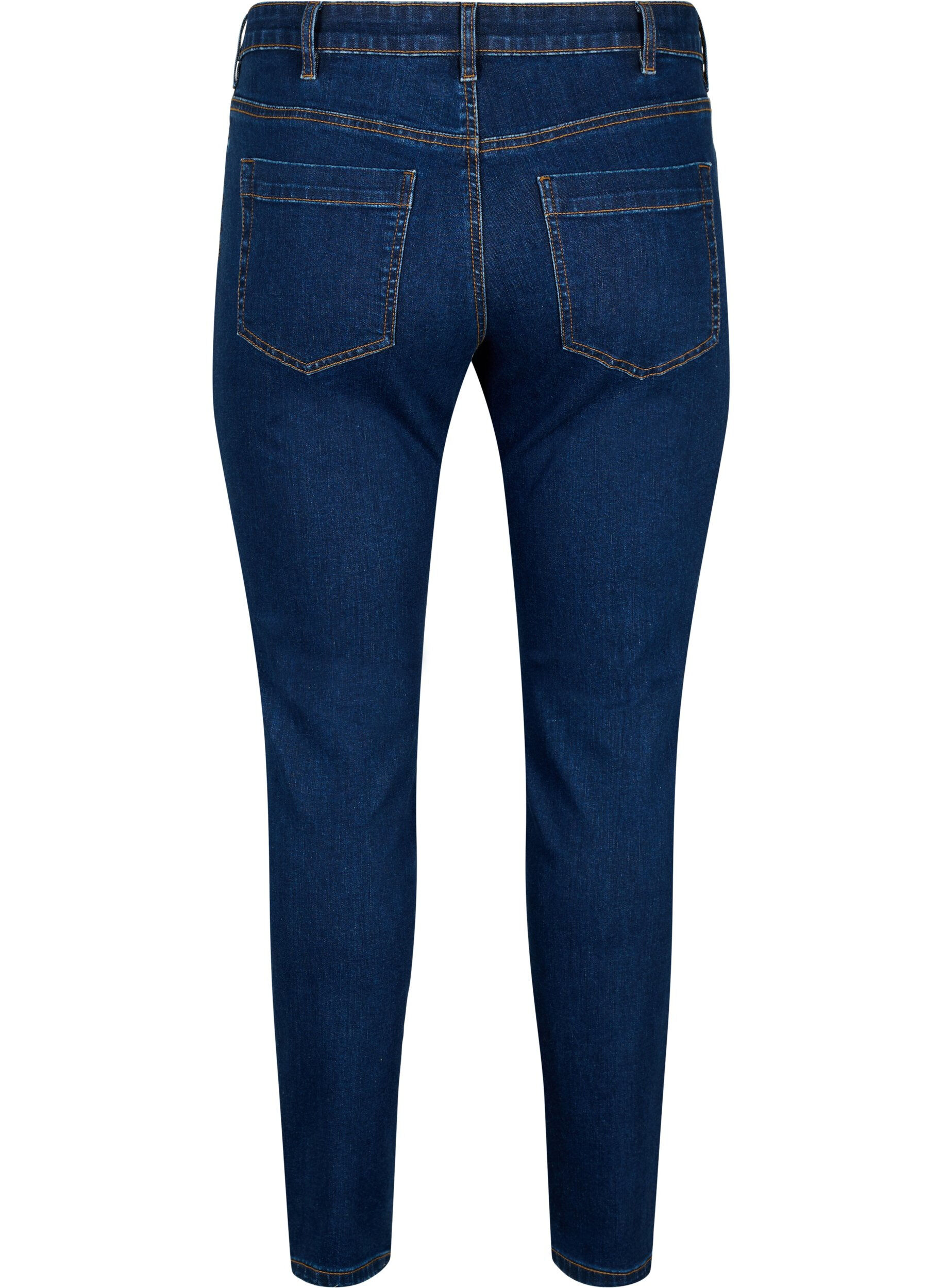 Zizzi Slim fit Emily jeans med regul&aelig;r talje, Bl&aring;, Packshot image number 1