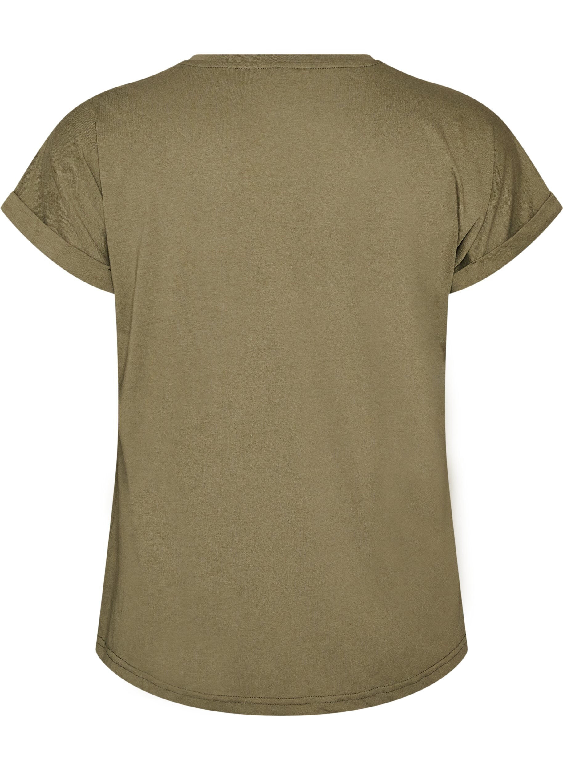 ZizziT-shirt med dekorativt frontprint, Gr&oslash;n, Packshot image number 1
