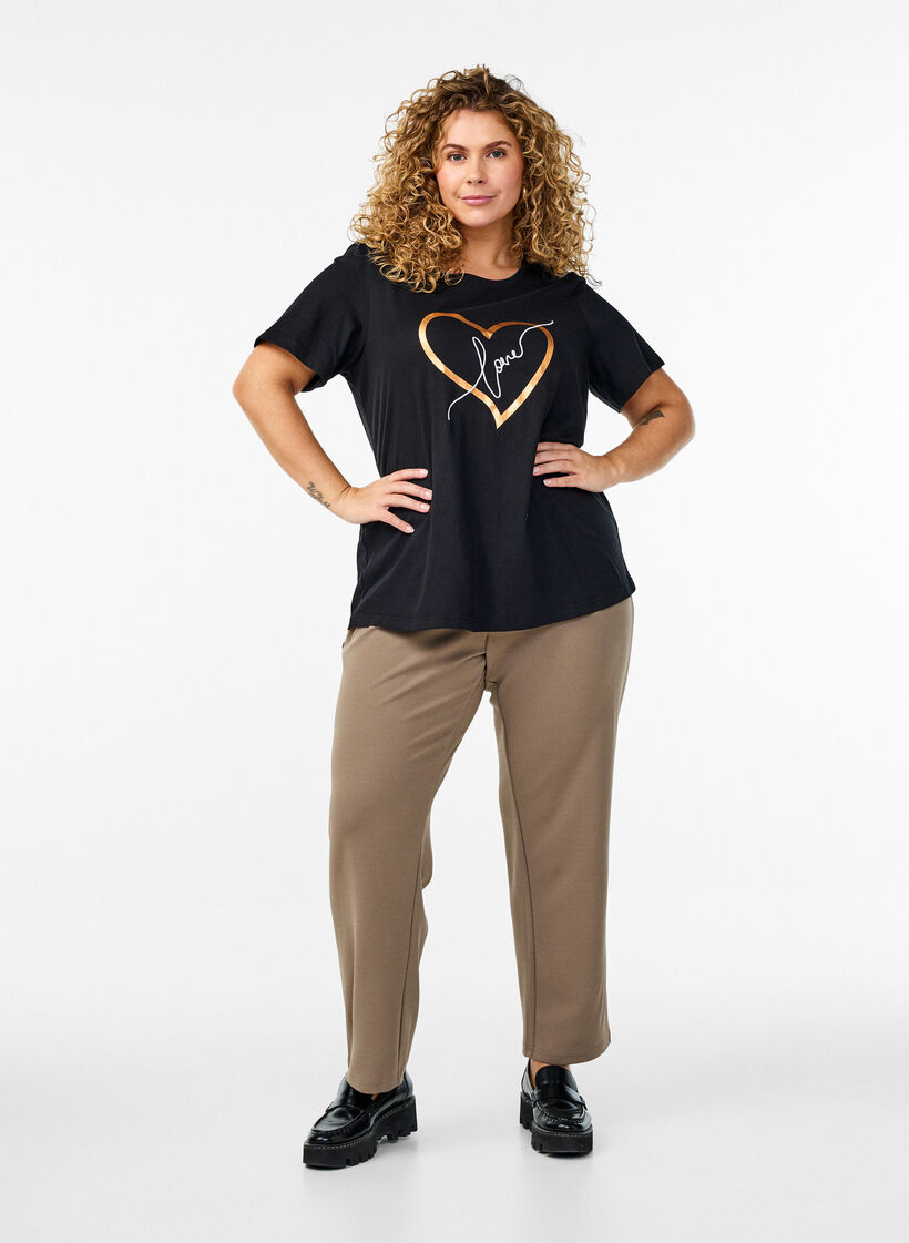 FLASH - T-shirt med motiv, Sort, Model image number 1