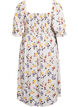 Blomstret sommerkjole i viskose, Hvid, Packshot image number 1