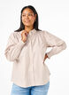 Stribet skjorte med smock, Silver Mink Wh. St., Model image number 0