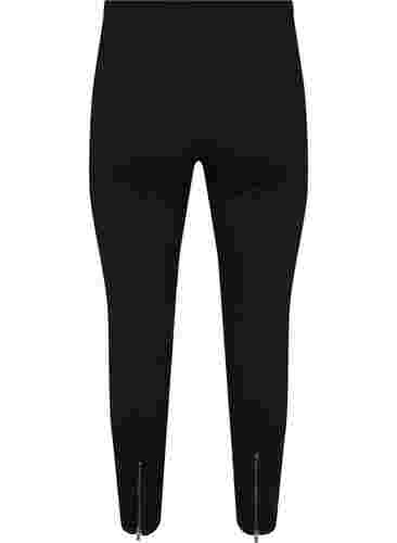 Leggings med lynlås, Black, Packshot image number 1