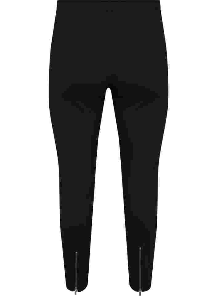 Leggings med lynlås, Black, Packshot image number 1