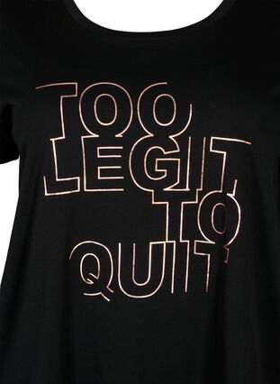 Trænings t-shirt med print, Black w. Too Legit , Packshot image number 2