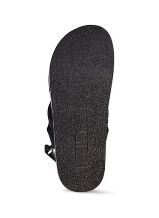 Sandal med bred pasform og knudedetalje, Black, Packshot image number 4