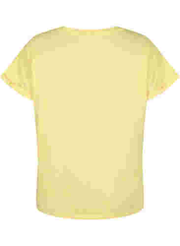 Løs t-shirt med broderi anglaise, Popcorn, Packshot image number 1