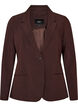 Klassisk blazer med enkel knaplukning, Brun, Packshot image number 0