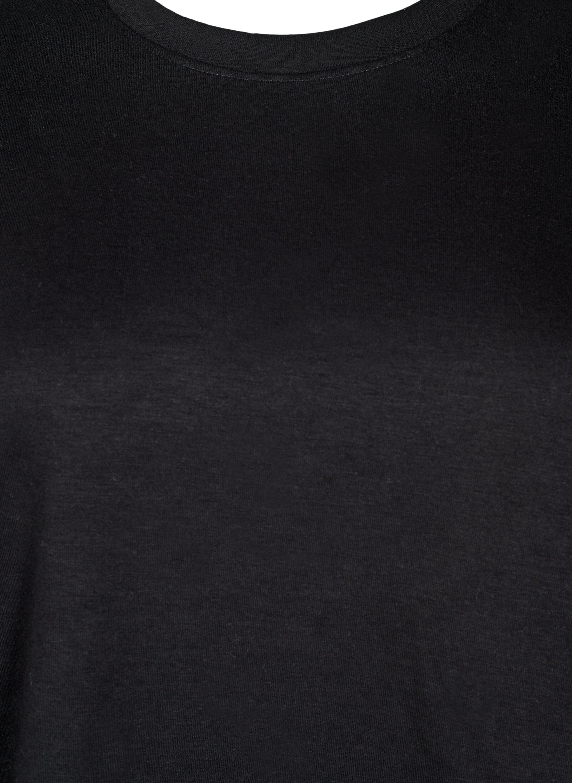 ZizziSweatshirt med rund hals , Sort, Packshot image number 2