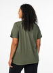 T-shirt med knapdetalje, Gr&oslash;n, Model image number 2
