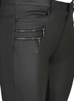 Coatede ekstra slim Sanna jeans, Black, Packshot image number 2