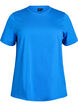 Basis t-shirt i bomuld med rund hals , Bl&aring;, Packshot image number 0