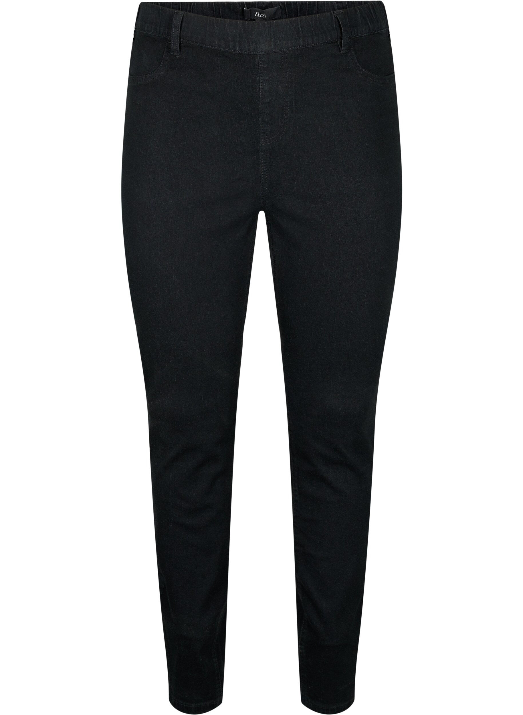 Zizzi Jeggings med baglommer, Black, Packshot image number 0
