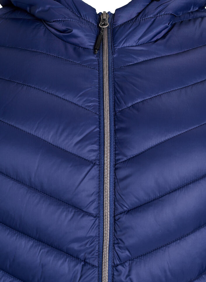Letv&aelig;gts jakke med h&aelig;tte, Bl&aring;, Packshot image number 2