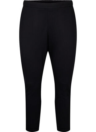 Cropped bukser med lommer, Black, Packshot image number 0