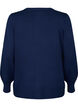 Strikcardigan i viskose med knapper, Navy Blazer, Packshot image number 1
