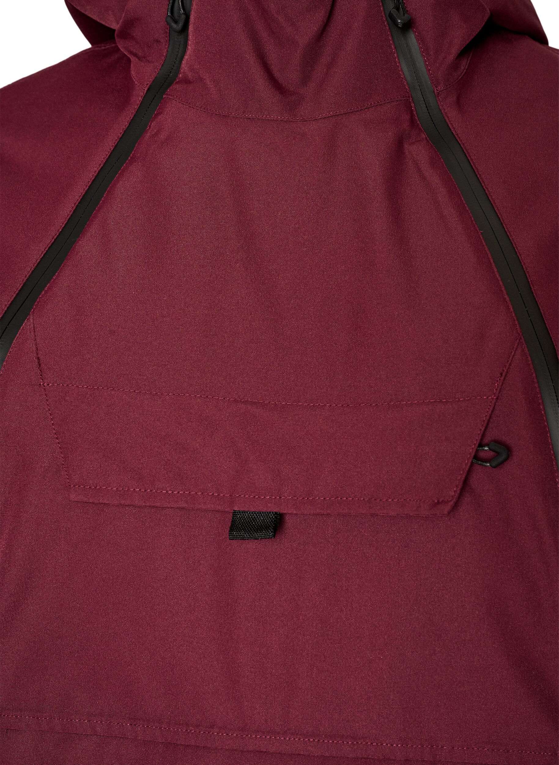 ZizziFunktionel ski anorak med h&aelig;tte, R&oslash;d, Packshot image number 2
