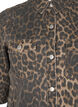 Kortærmet denimkjole med leopardprint, LEO AOP, Packshot image number 2
