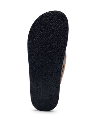 Sandal i imiteret ruskind med krydsremme, Woodsmoke, Packshot image number 4