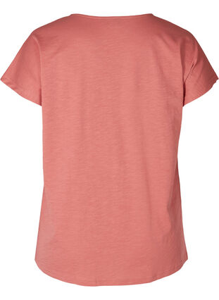 Bomulds t-shirt med printdetaljer, Canyon Rose LEAF, Packshot image number 1