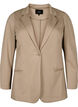 Enkel blazer med knaplukning, Beige, Packshot image number 0