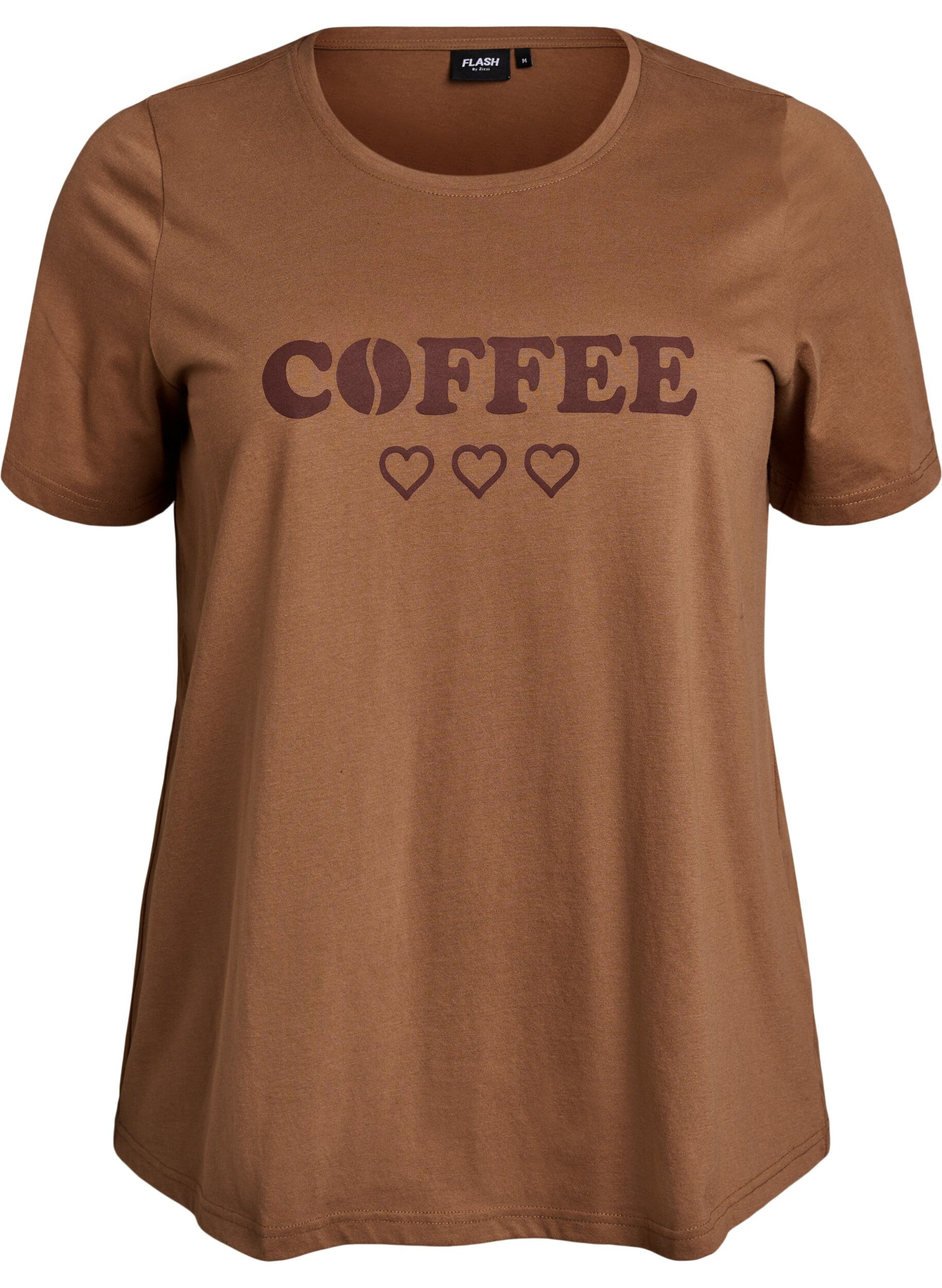 ZizziT-shirt med motiv, Brun, Packshot image number 0
