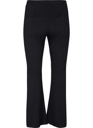 Flared bukser med slids foran, Black, Packshot image number 1