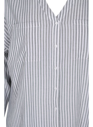 Stribet tunika med v-hals og knapper, Balsam Green Stripe, Packshot image number 2