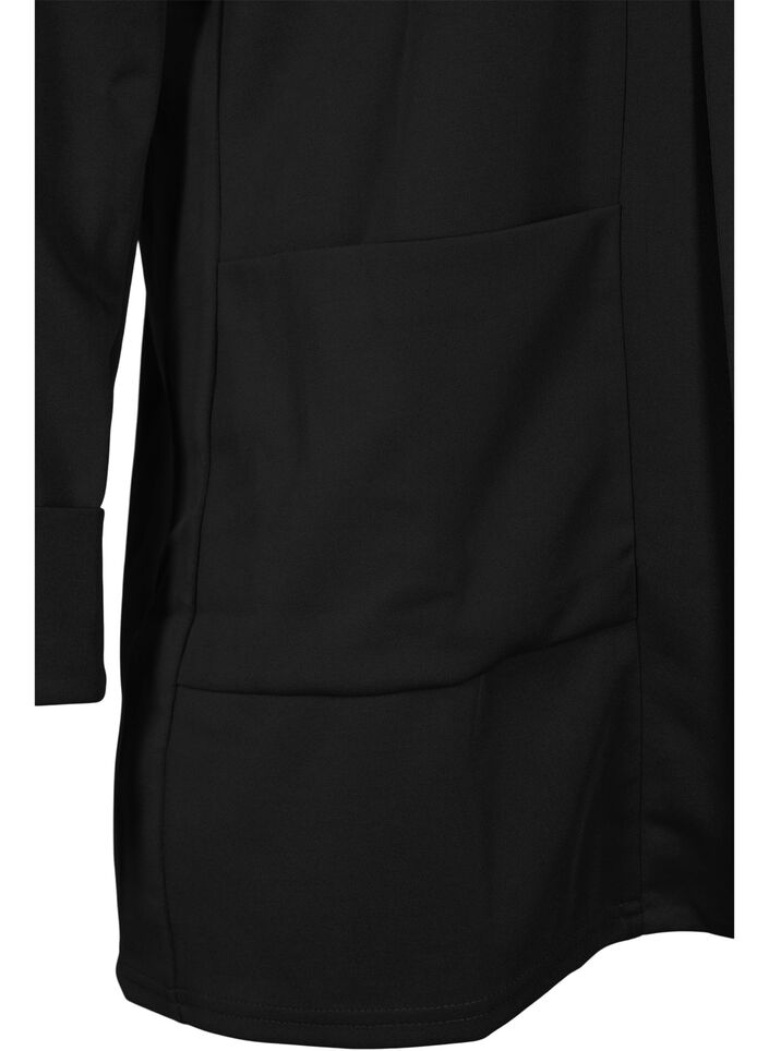 Åbenstående blazer med 3/4 ærmer, Black, Packshot image number 2