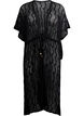 Strand kimono med bindebånd, Sort, Packshot image number 0