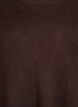 Strikbluse med knapper i siden, Brun, Packshot image number 2