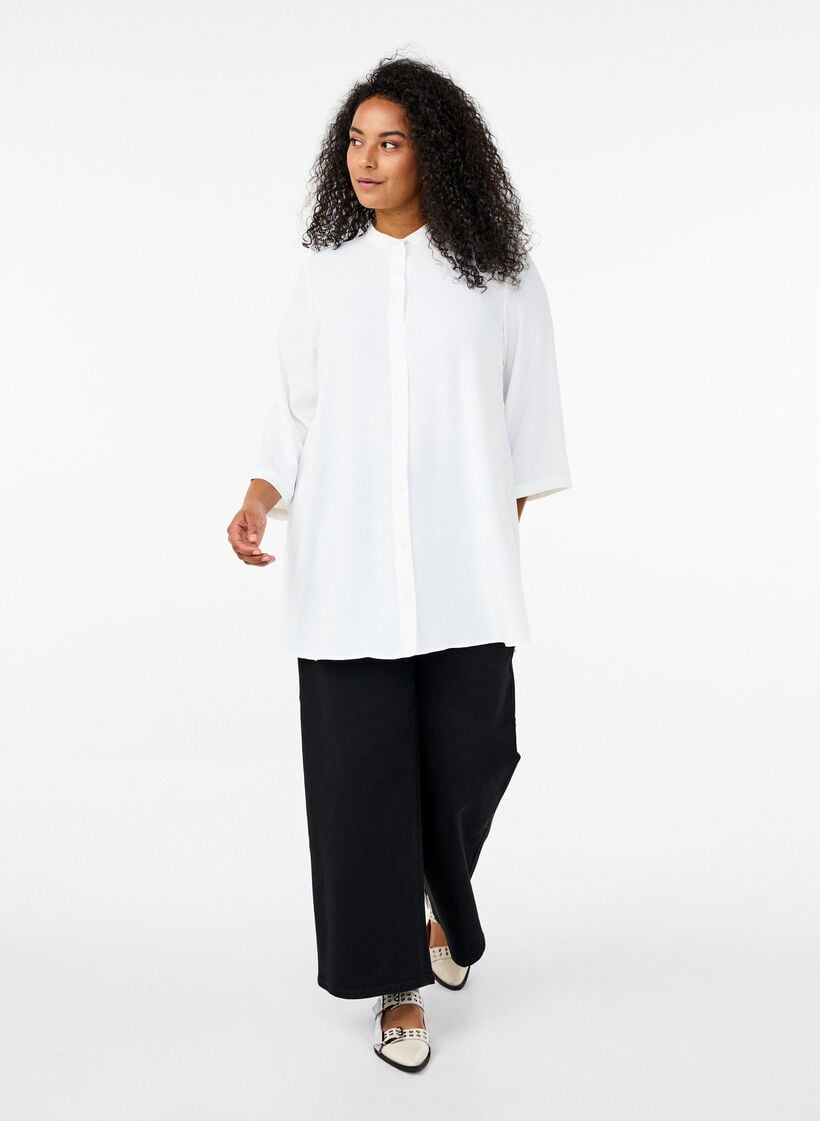 Tunika med 3/4 &aelig;rmer, Vanilla, Model image number 1