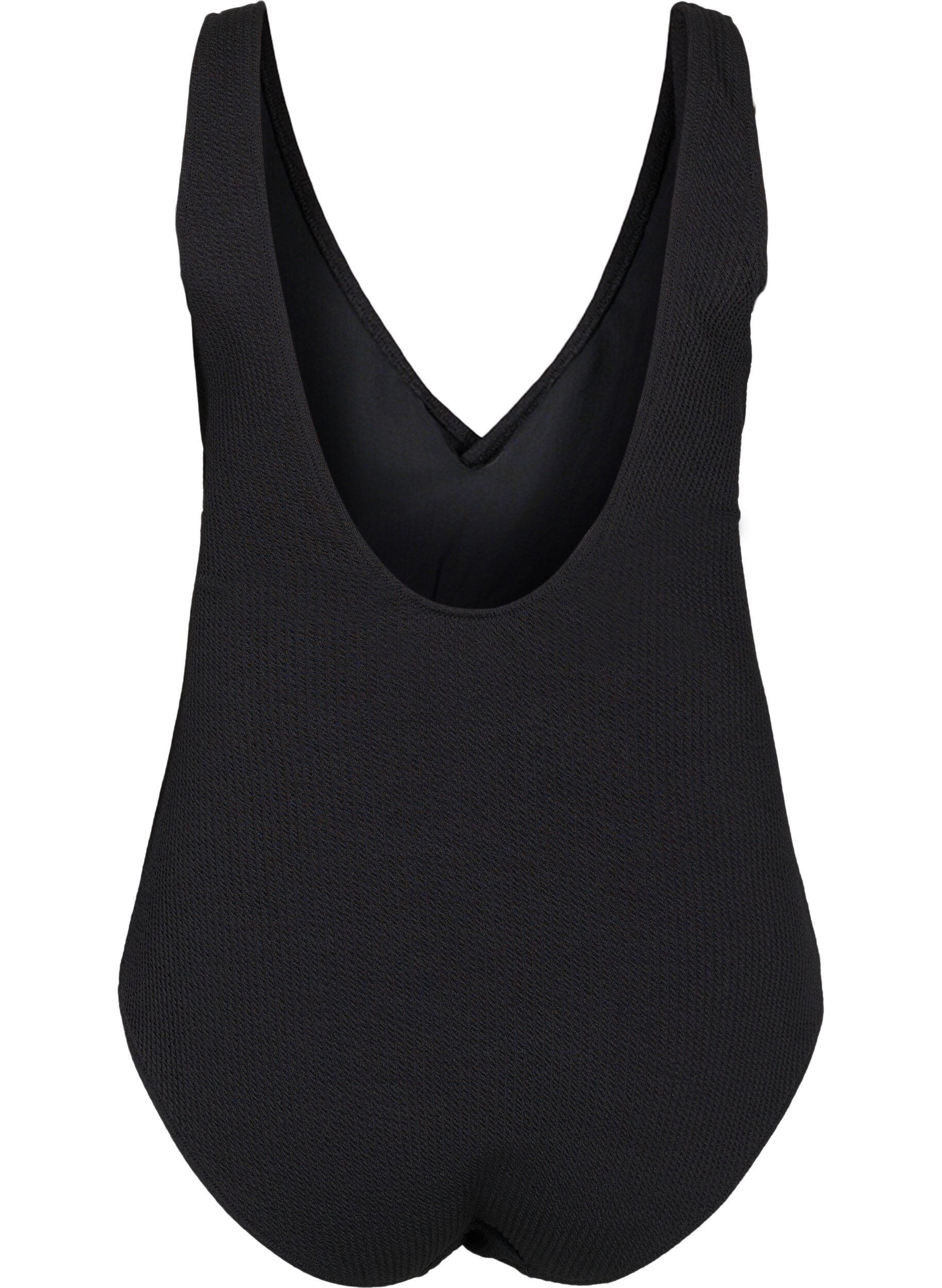 Zizzi Badedragt med wrap-effekt, Black, Packshot image number 1