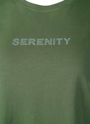 Økologisk bomulds t-shirt med tekst, Thyme SERENITY, Packshot image number 2