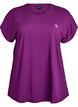 Ensfarvet tr&aelig;nings t-shirt, Lilla, Packshot image number 0