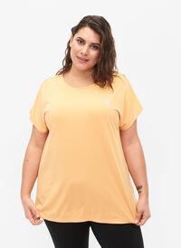 Kortærmet trænings t-shirt, Apricot Nectar, Model